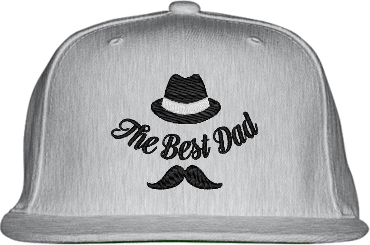 The Best Dad Hat and Mustache Father's Day Snapback Hat