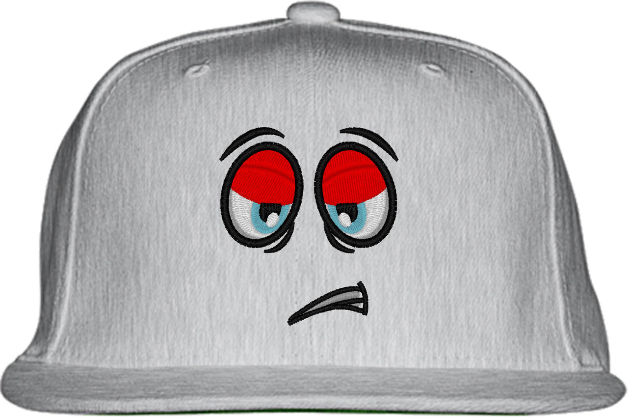 Emoji Bored Face Snapback Hat