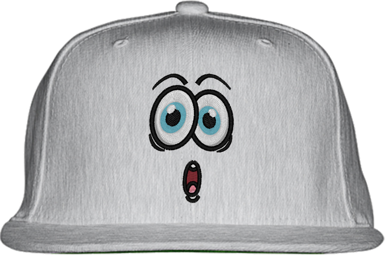Emoji Surprised Face Snapback Hat