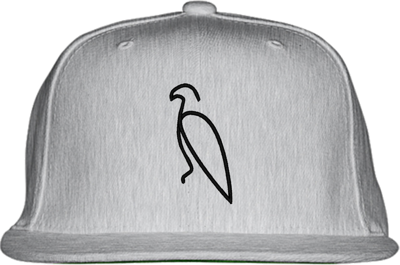 One Line Eagle Drawing Snapback Hat
