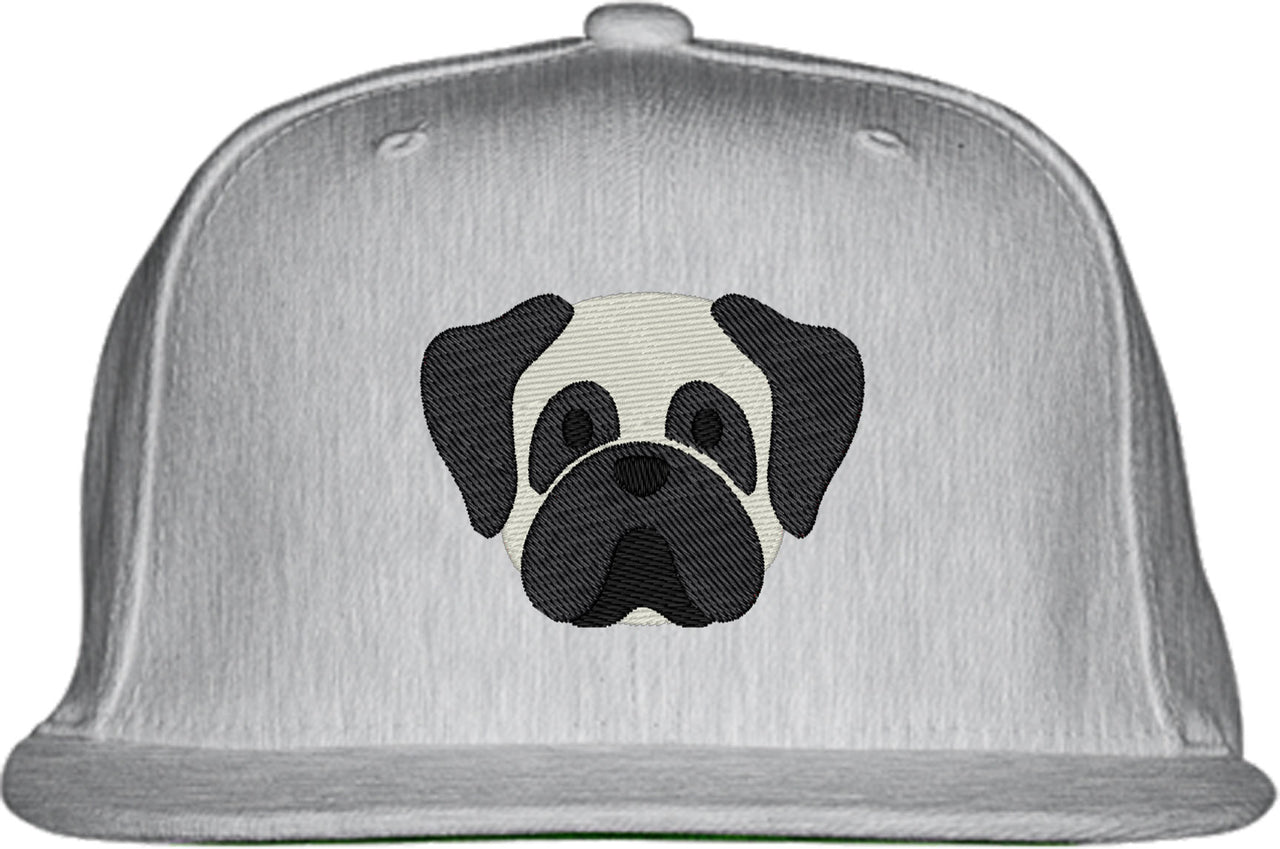 Pug Dog Face Snapback Hat