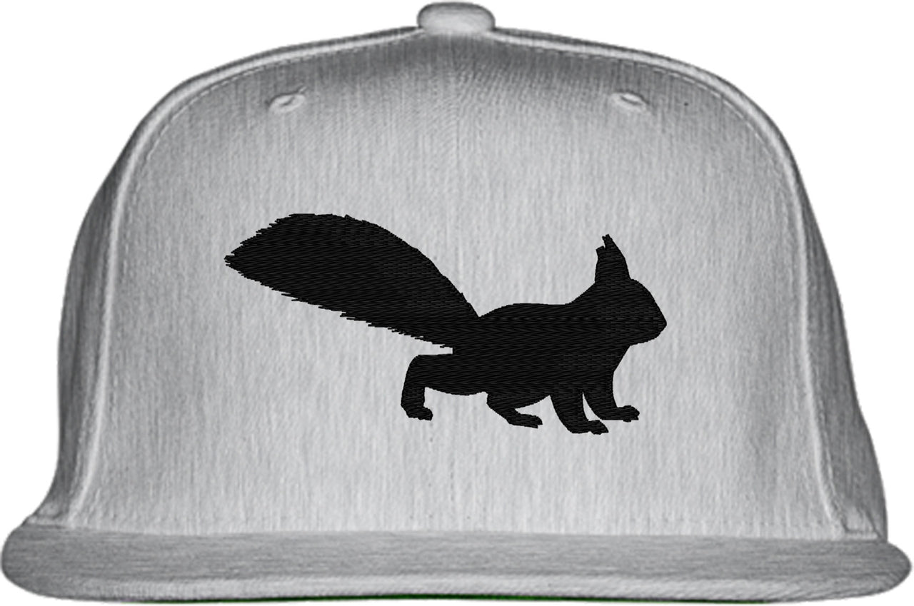 Squirrel Silhouette Snapback Hat