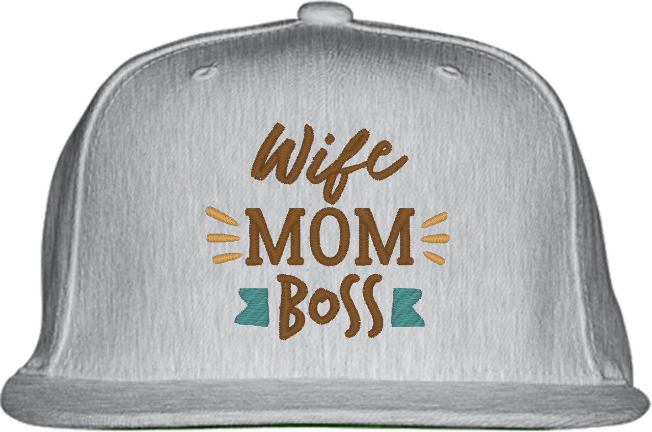 Wife Mom Boss Mother's Day Snapback Hat