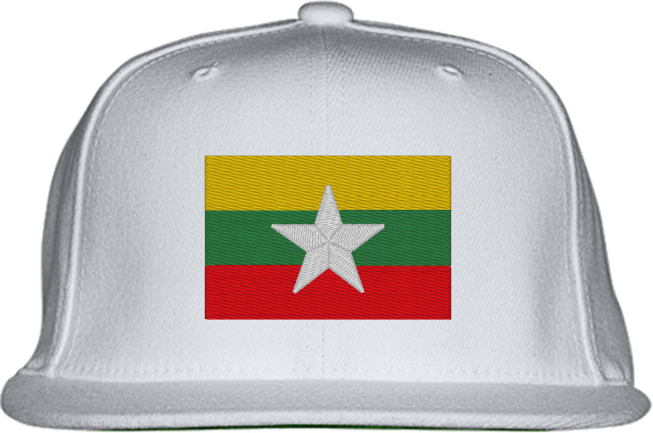 Burma Myanmar Flag Snapback Hat