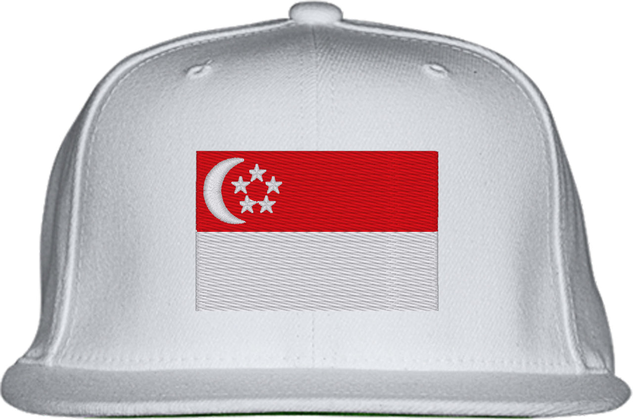 Singapore Flag Snapback Hat