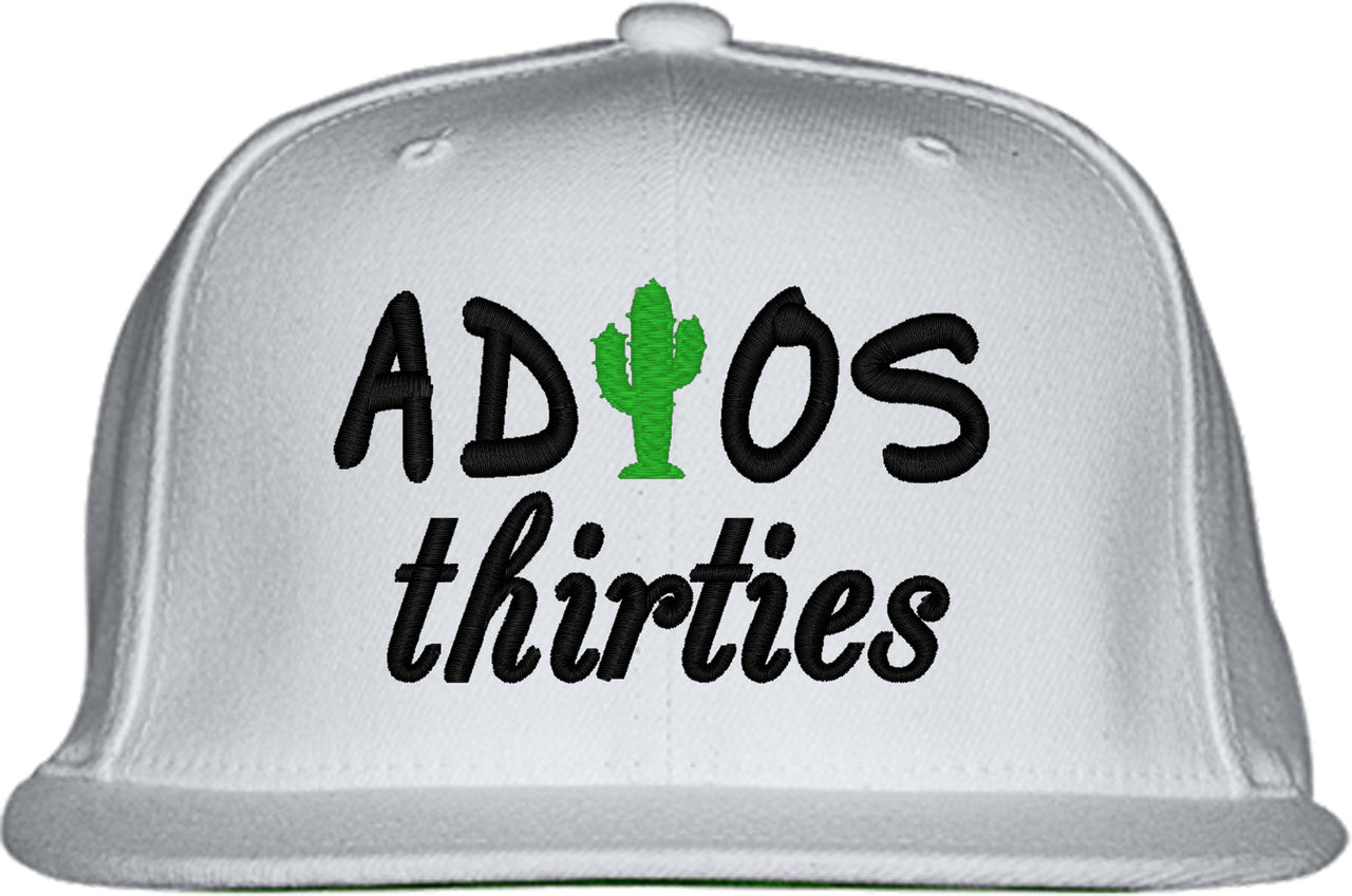 Adios Thirties 40th Birthday Snapback Hat