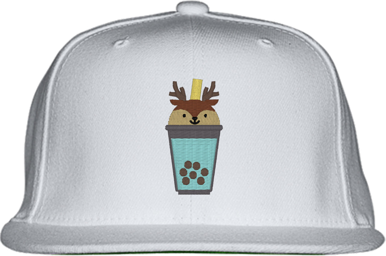 Cute Bobatea Deer Snapback Hat