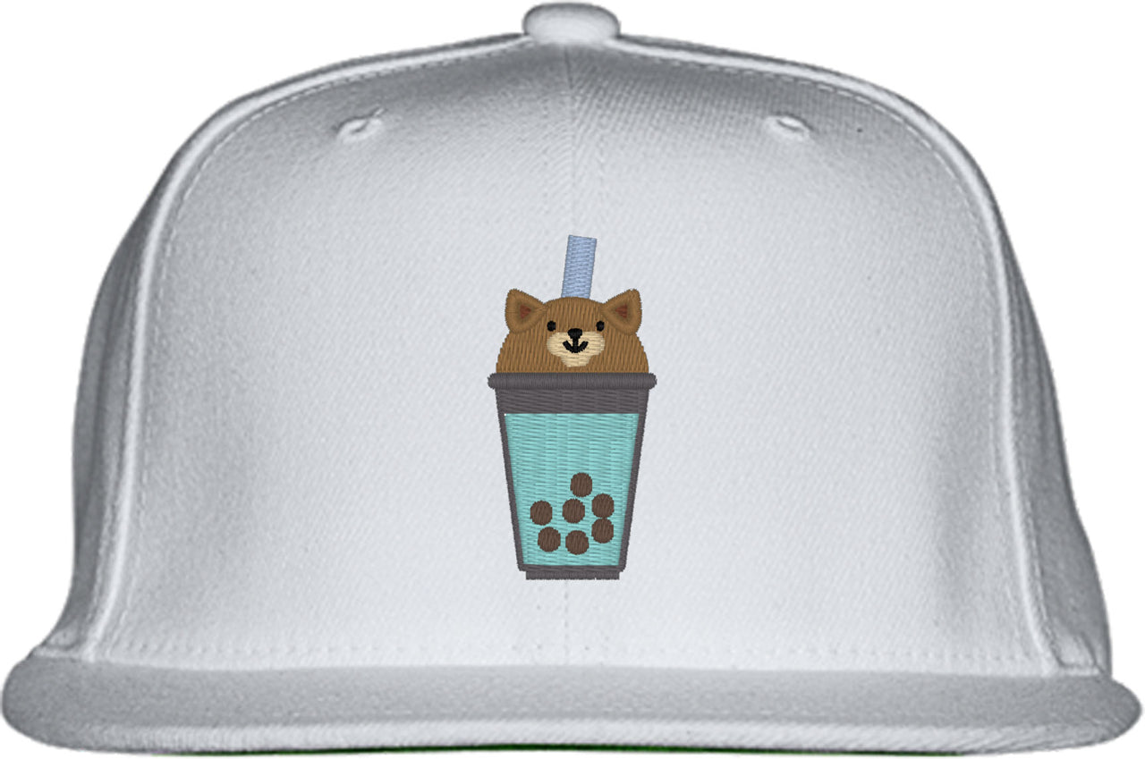 Cute Bobatea Dog Snapback Hat