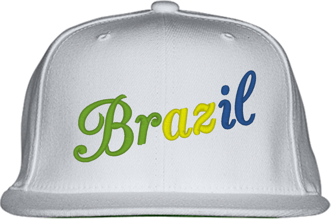 Brazil Script Snapback Hat