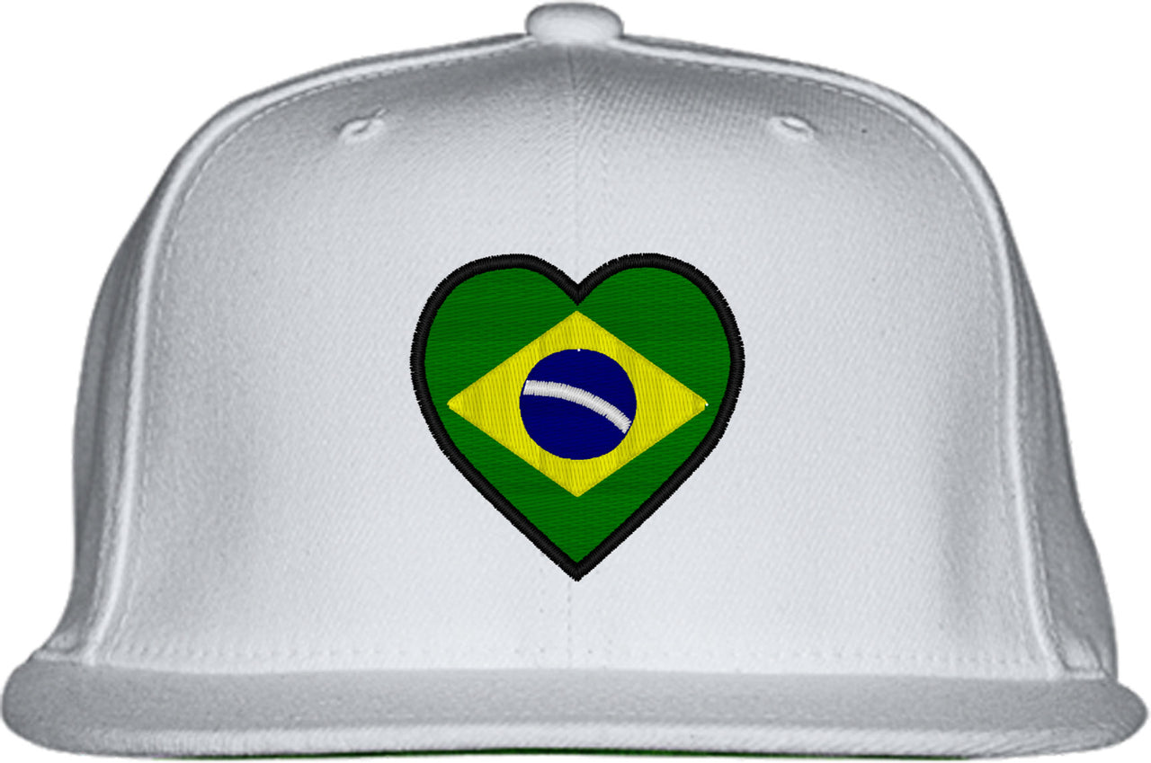 Brazil Heart Snapback Hat