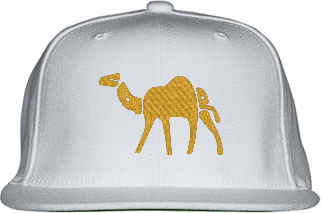 Camel Typography Snapback Hat