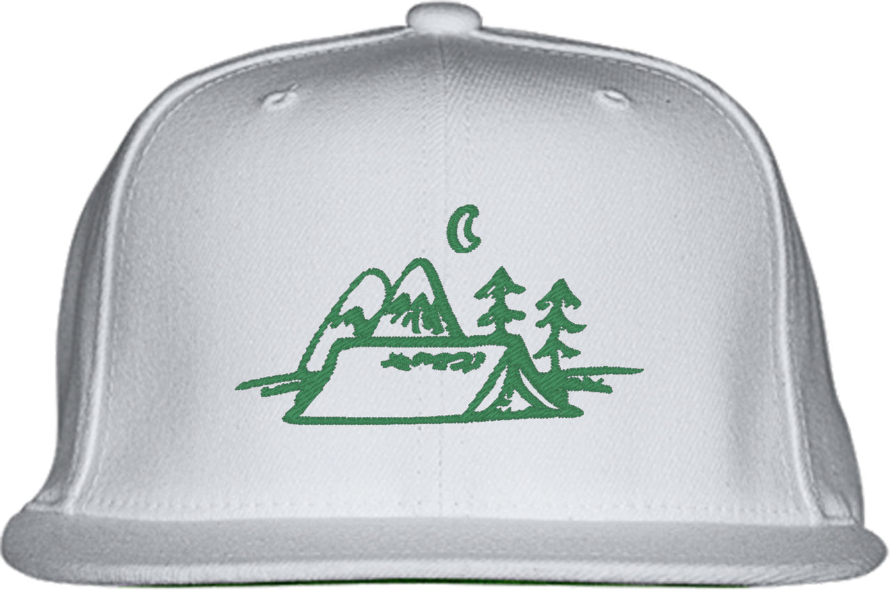 Camping Theme Snapback Hat