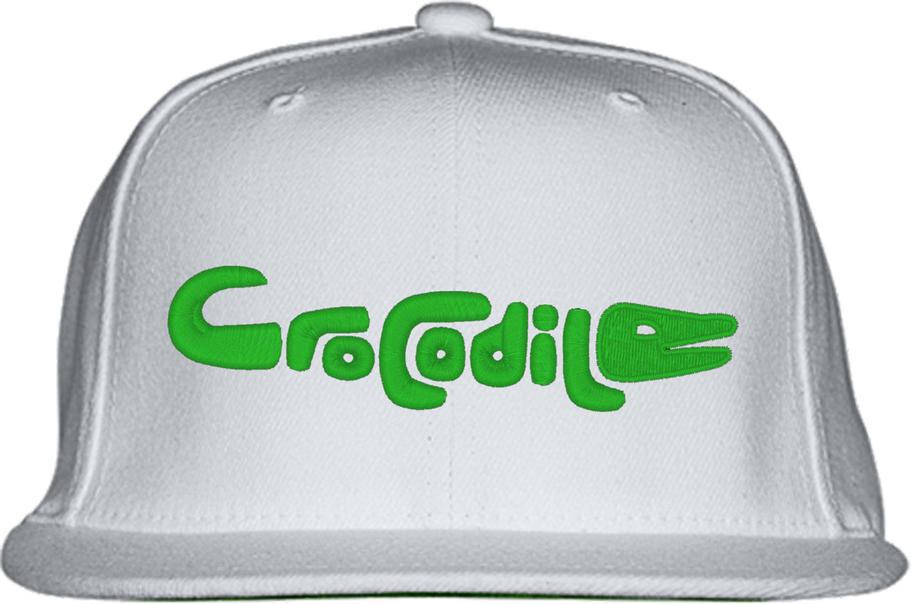 Crocodile Typography Snapback Hat