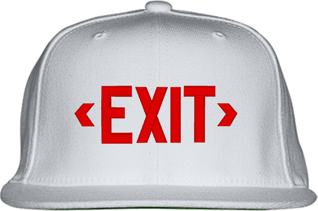 Exit Sign Emergency Sign Snapback Hat