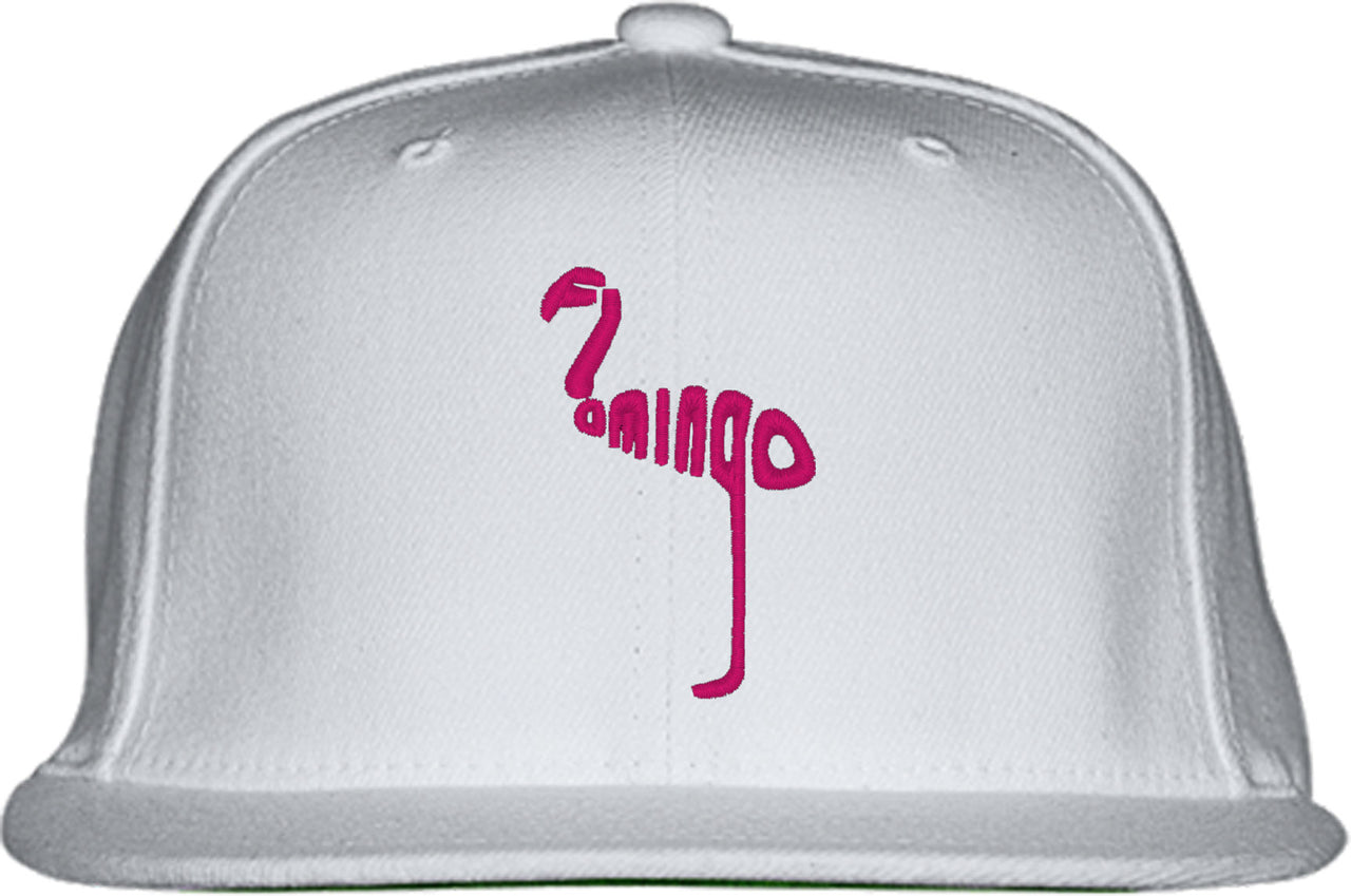 Flamingo Typography Snapback Hat