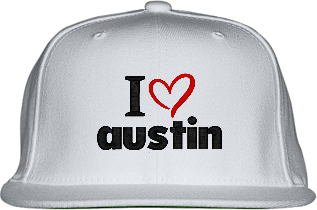 I Love Austin Snapback Hat