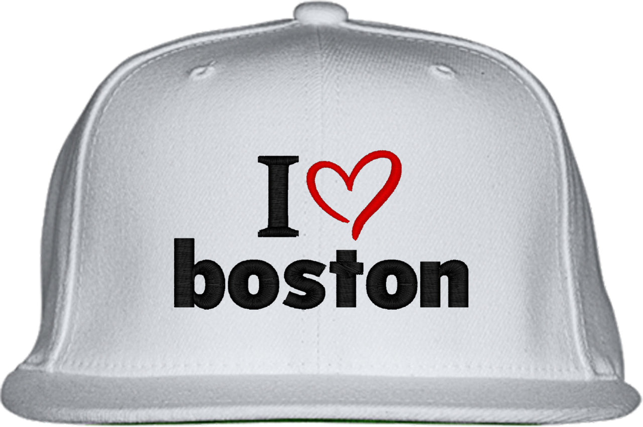 I Love Boston Snapback Hat