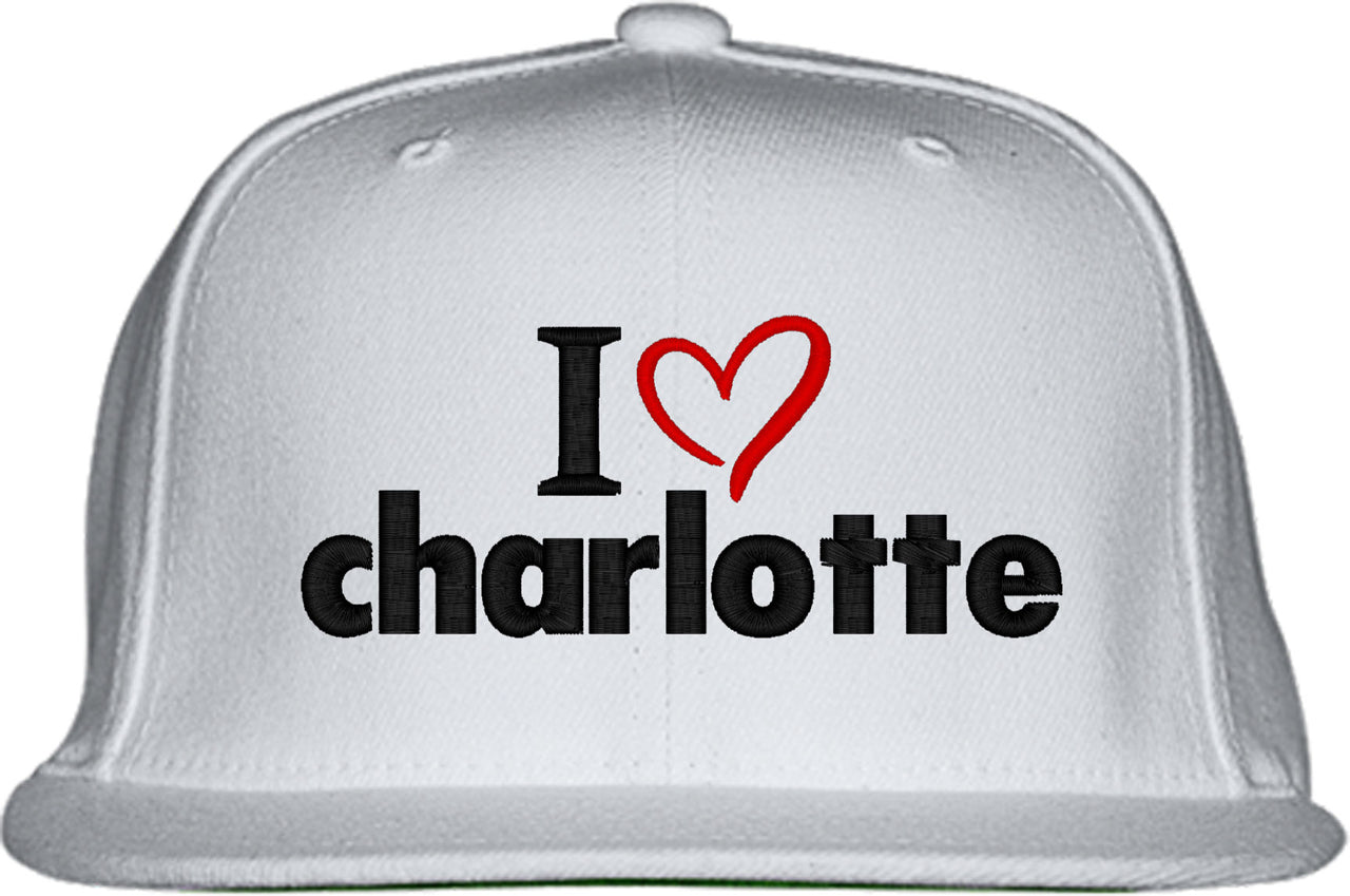 I Love Charlotte Snapback Hat