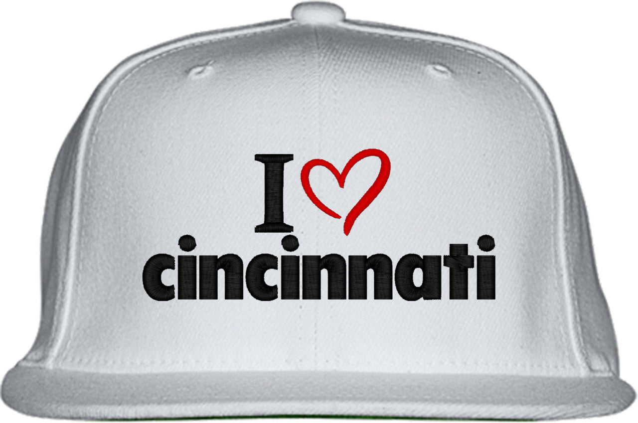 I Love Cincinnati Snapback Hat