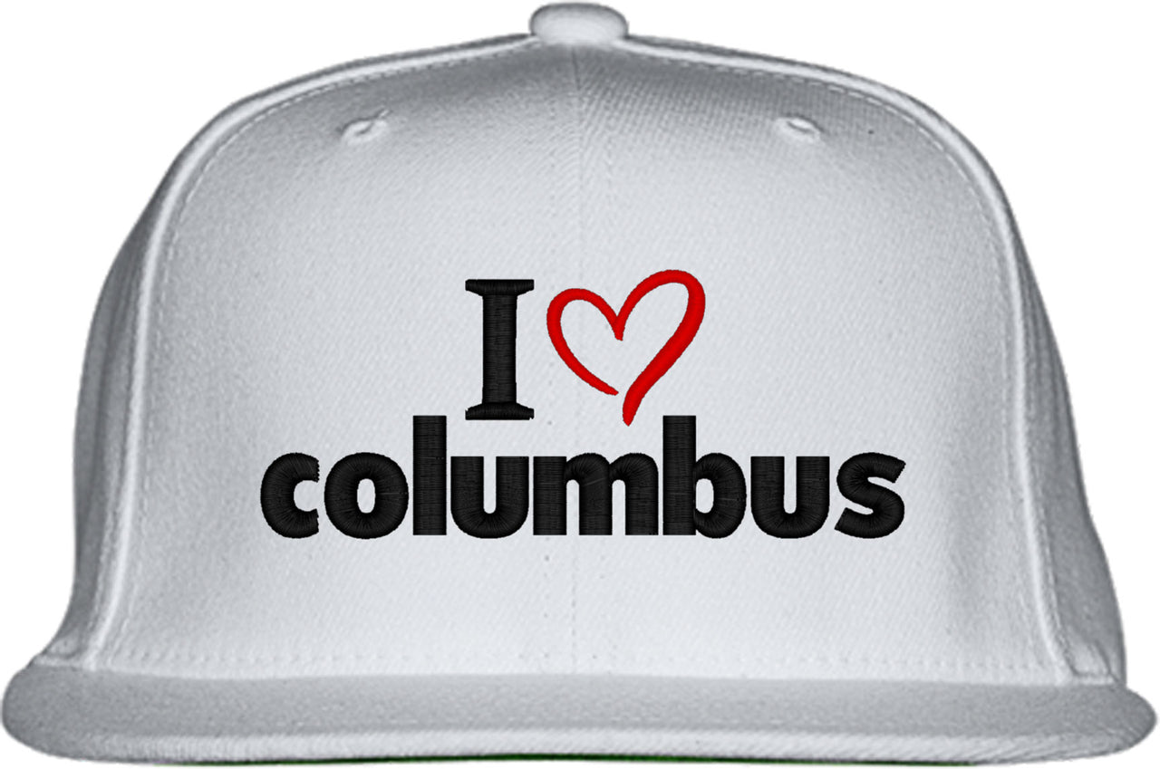 I Love Columbus Snapback Hat