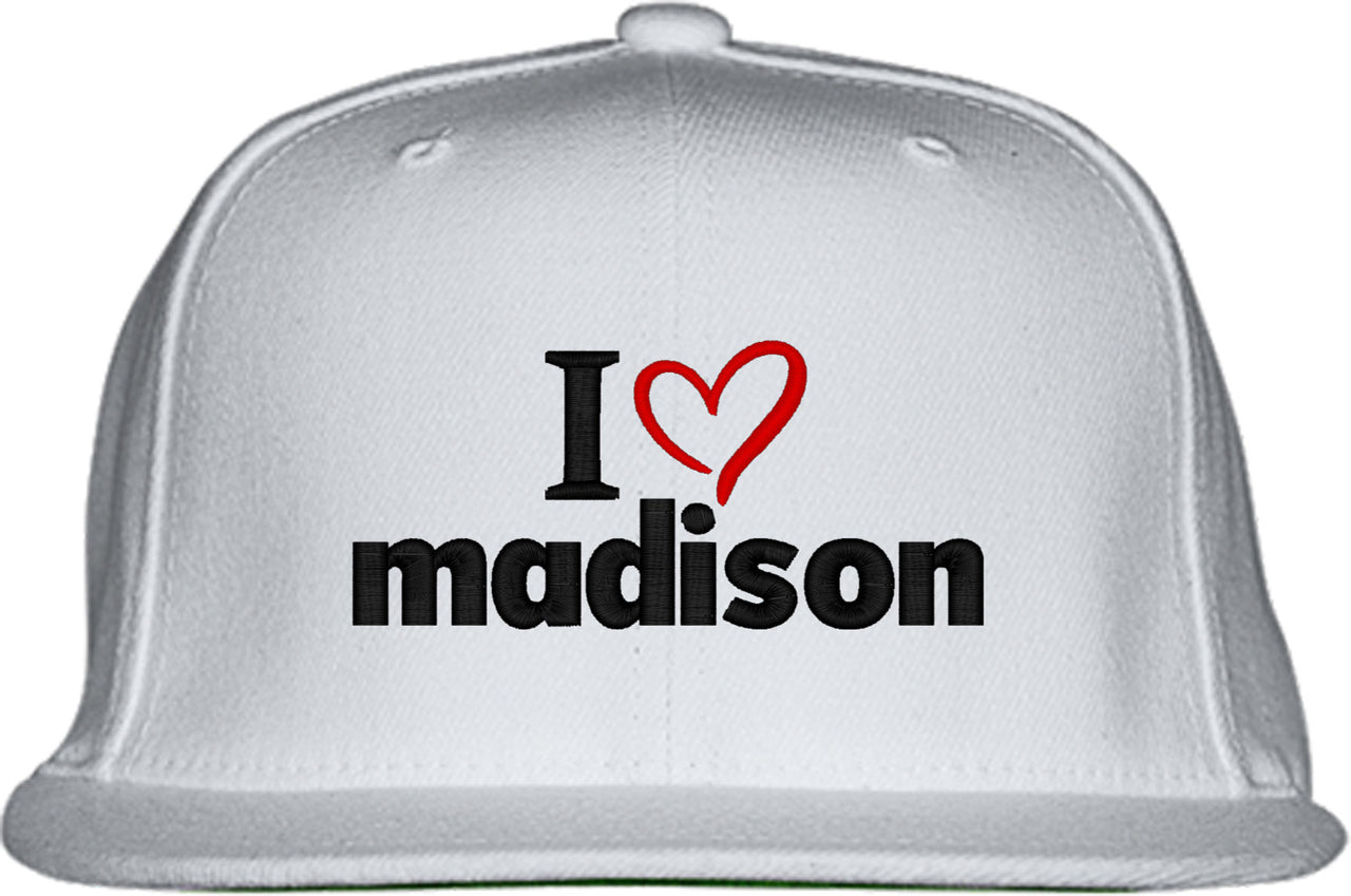 I Love Madison Snapback Hat