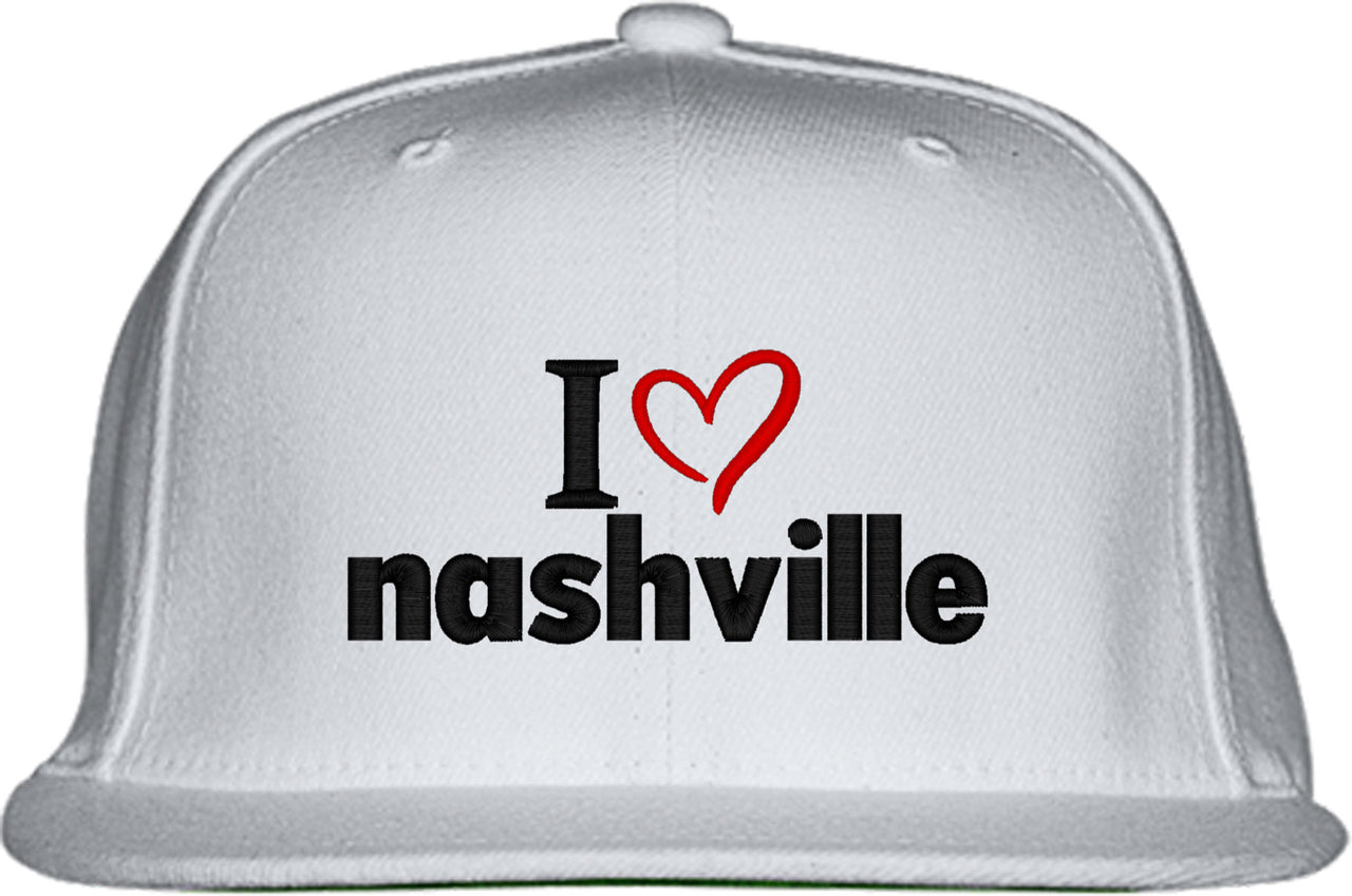 I Love Nashville Snapback Hat