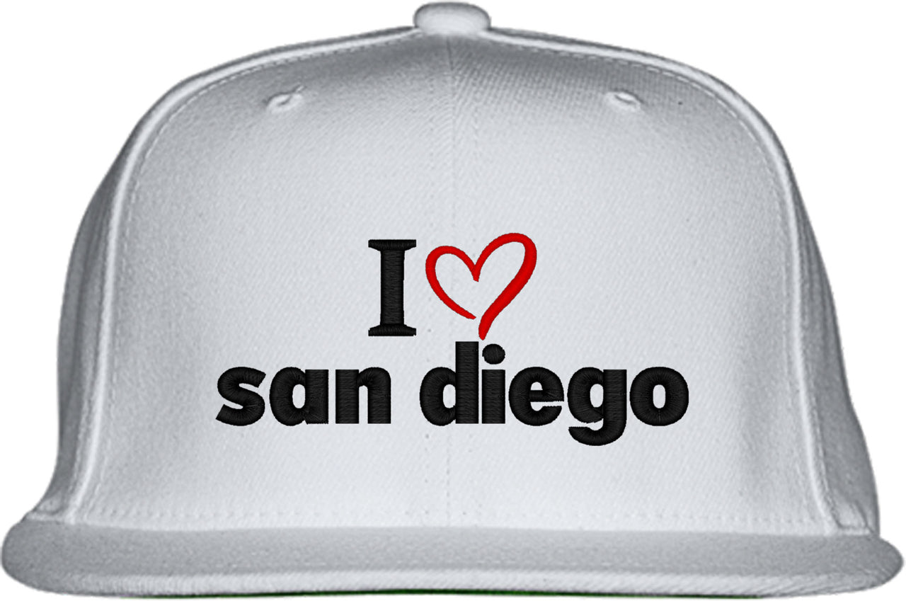 I Love San Diego Snapback Hat