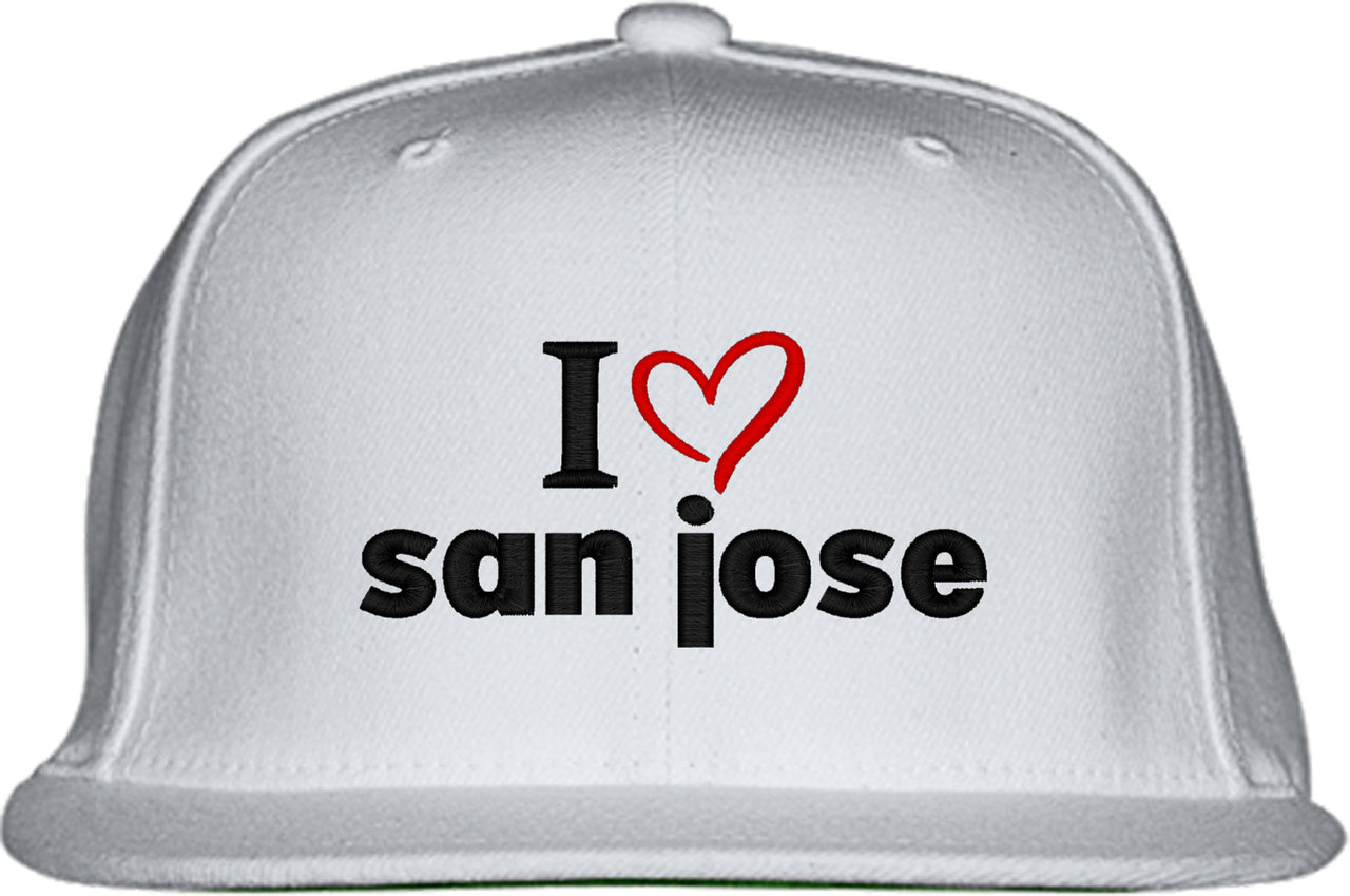 I Love San Jose Snapback Hat