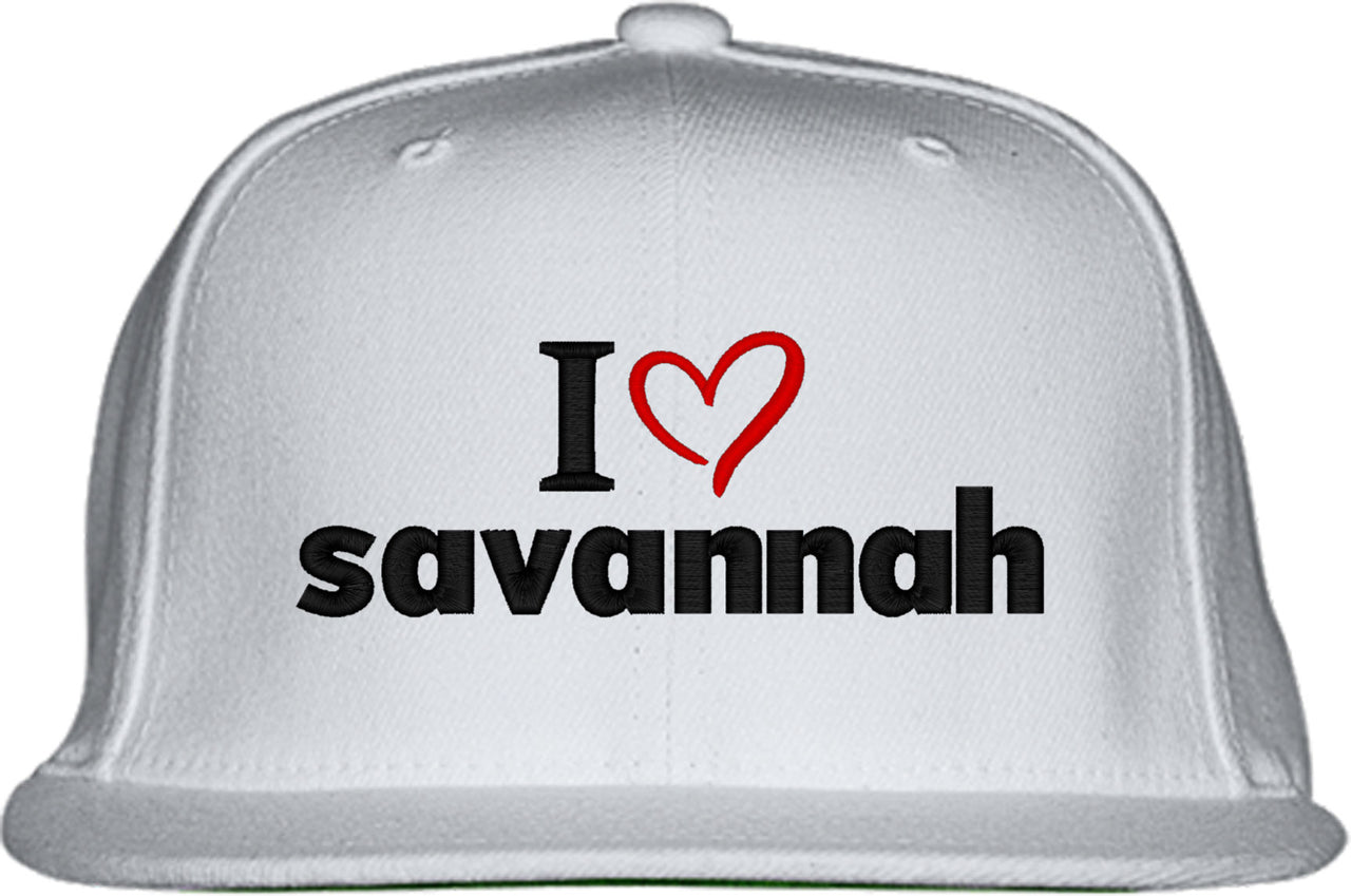 I Love Savannah Snapback Hat
