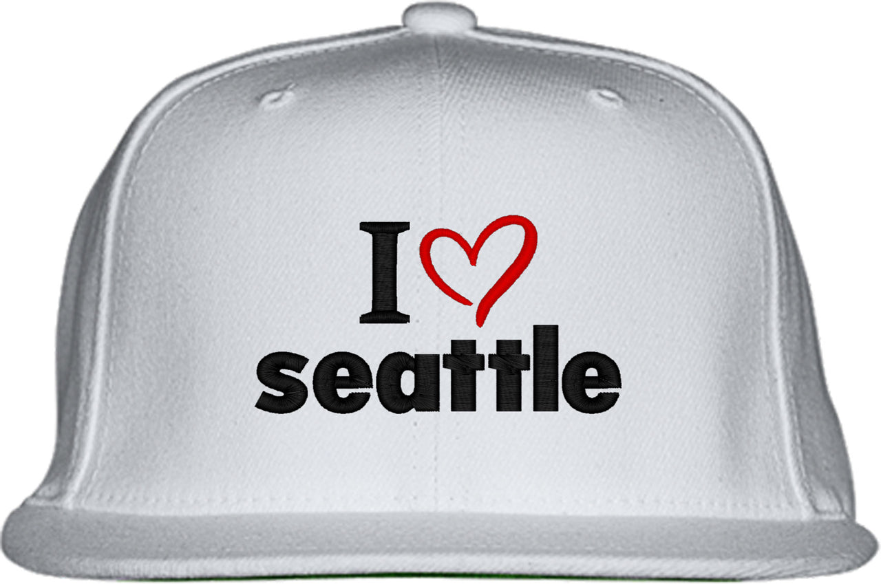 I Love Seattle Snapback Hat
