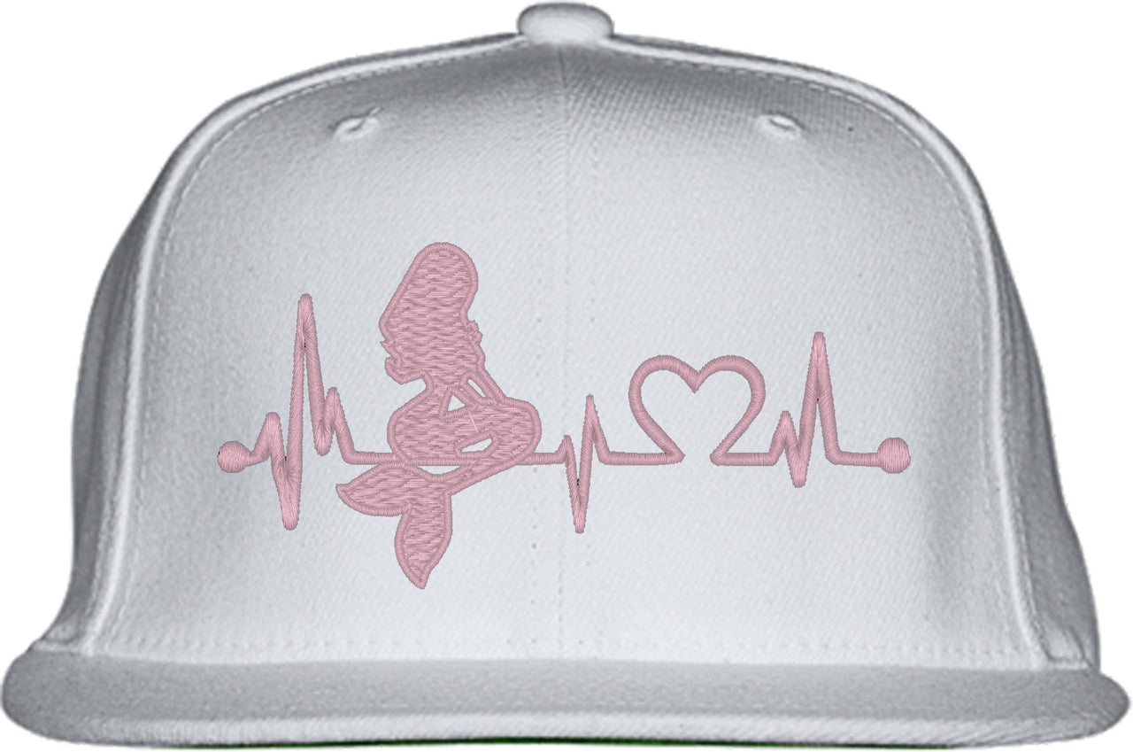 Mermaid Heartbeat Lifeline Snapback Hat