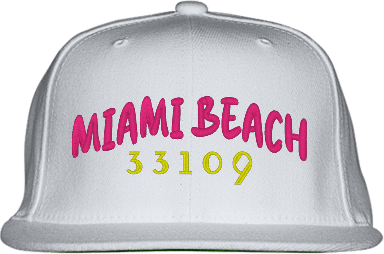 Miami Beach 33109 Snapback Hat