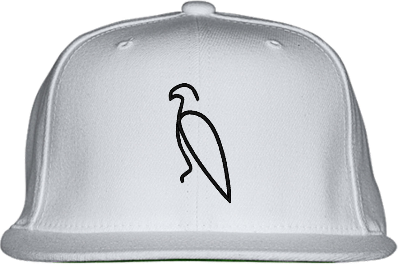 One Line Eagle Drawing Snapback Hat