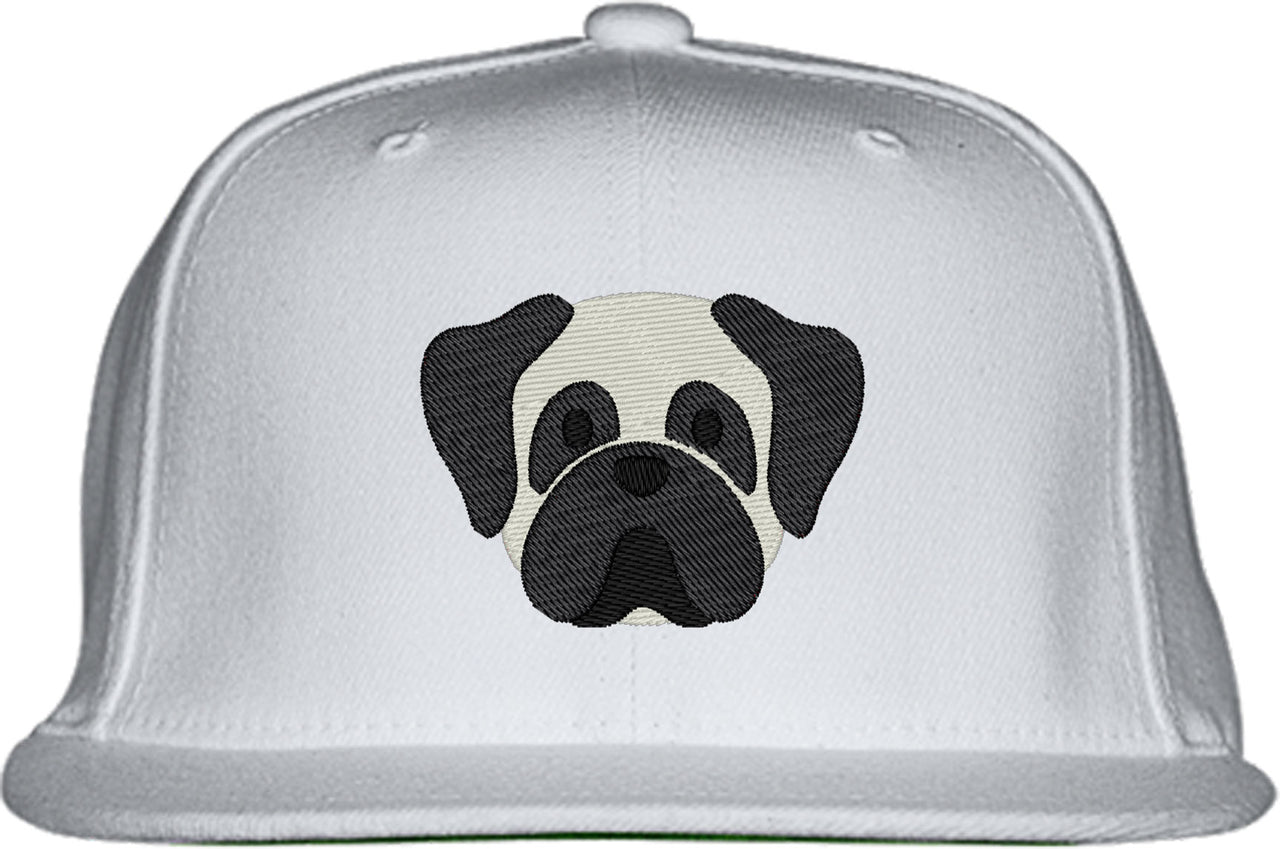 Pug Dog Face Snapback Hat