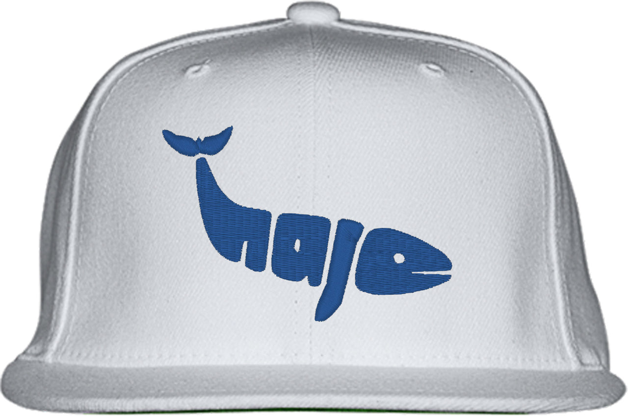 Whale Typography Snapback Hat