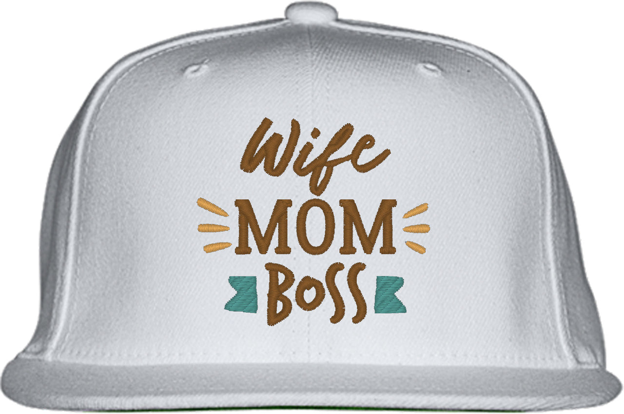 Wife Mom Boss Mother's Day Snapback Hat