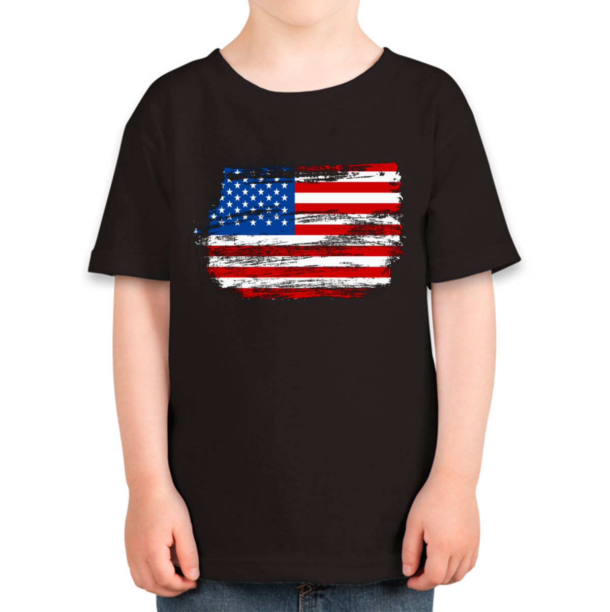 Distressed USA American Flag Toddler T-shirt