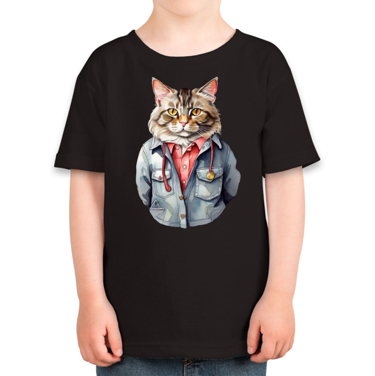 Cool Orange Cat Toddler T-shirt