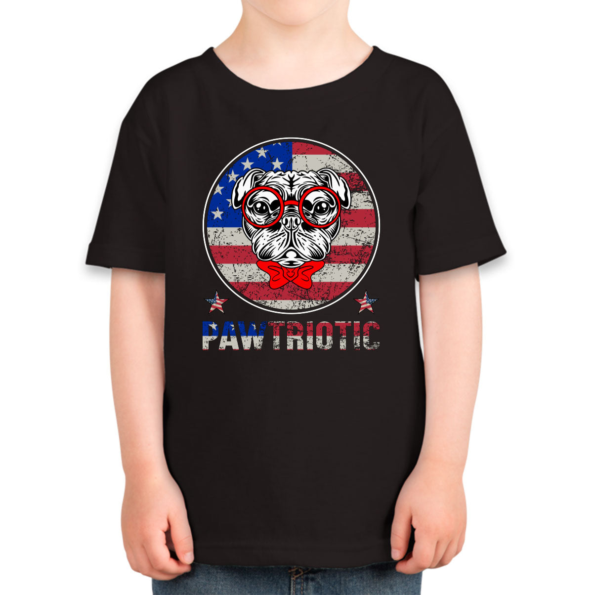 Bulldog Pawtriotic Patriotic Toddler T-shirt