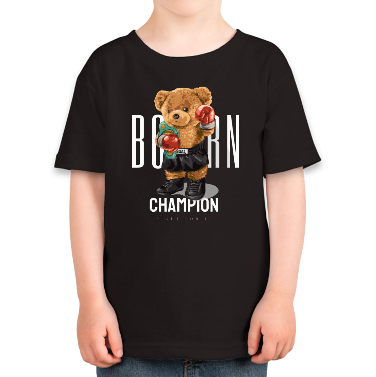 Teddy Bear Champion Boxer Toddler T-shirt