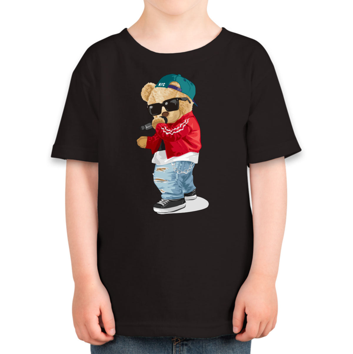 Teddy Bear Rapper Toddler T-shirt