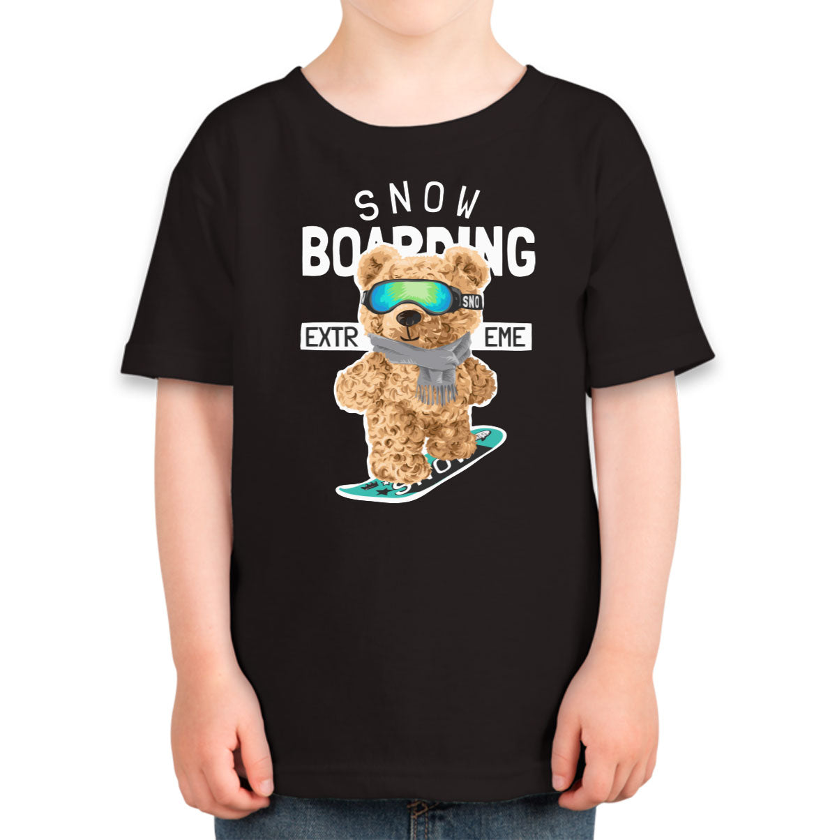 Teddy Bear Extreme Snowboarding Toddler T-shirt