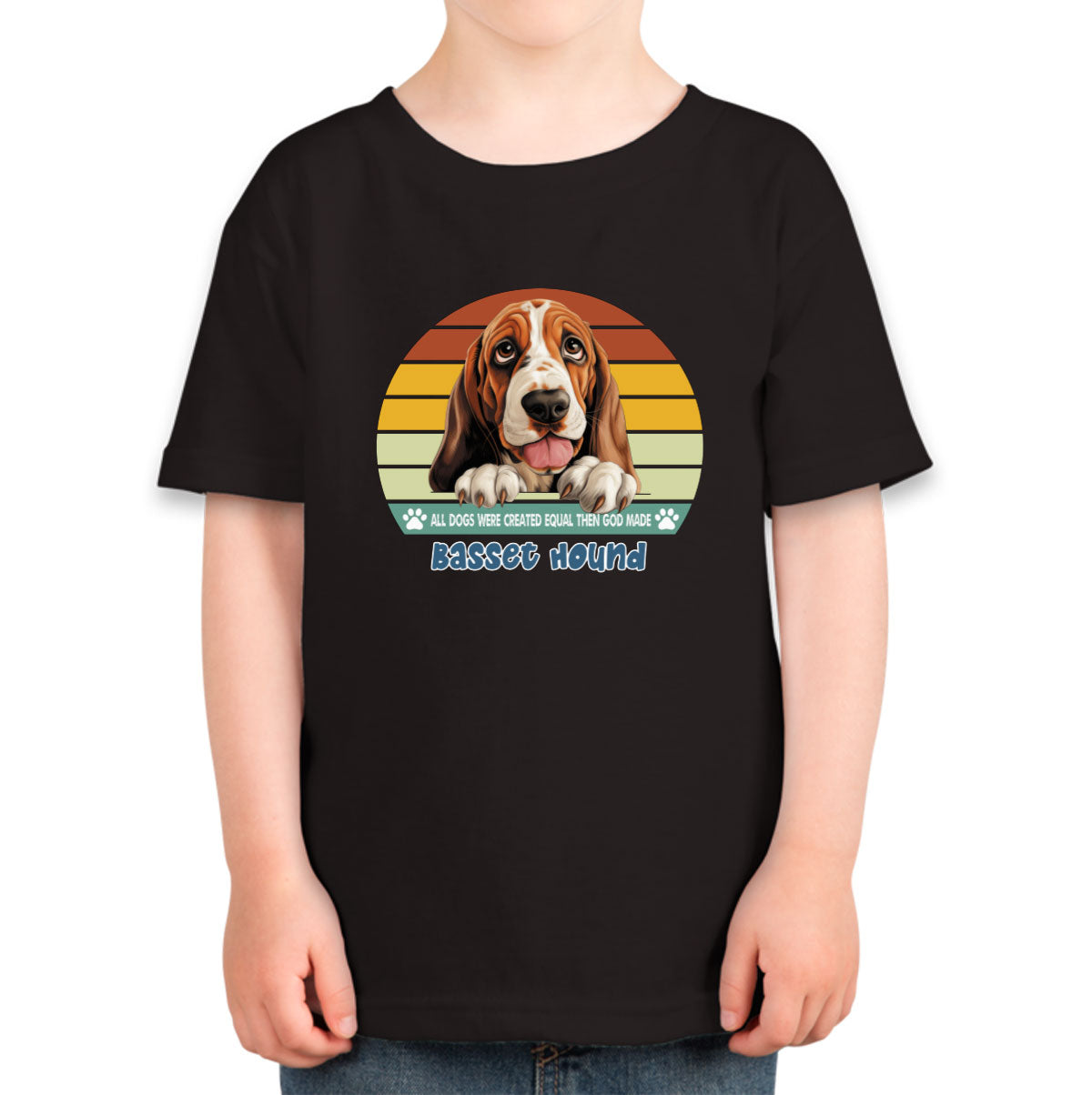 All Dogs Were Created Equal Basset Hound Toddler T-shirt
