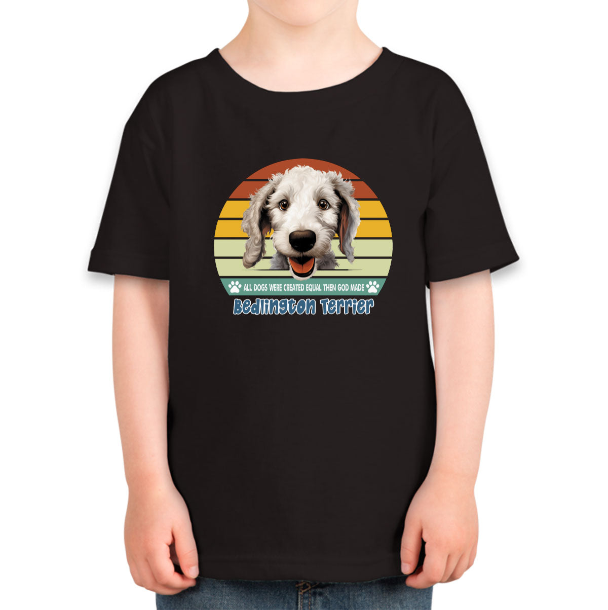 All Dogs Were Created Equal Bedlington Terrier Toddler T-shirt
