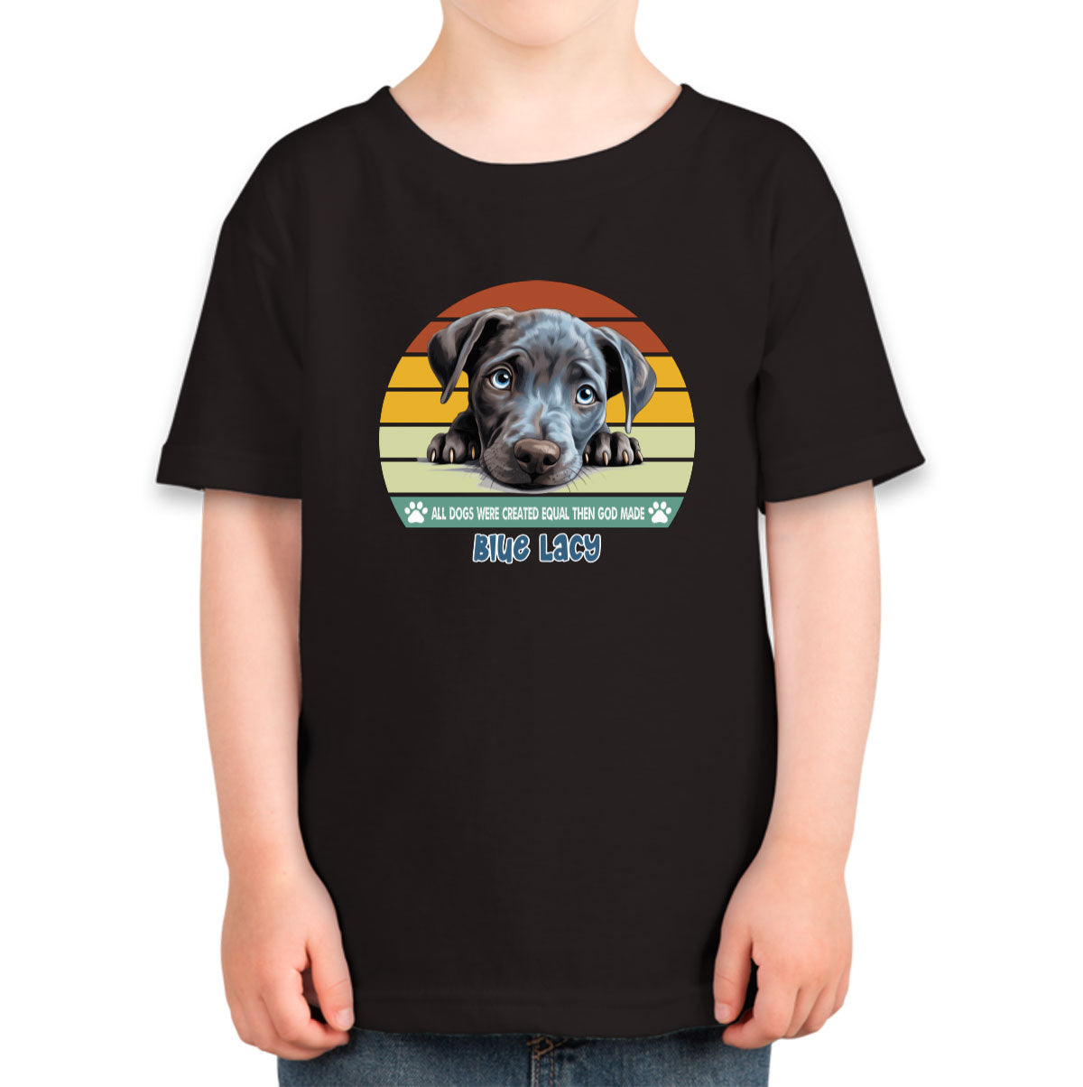 All Dogs Were Created Equal Blue Lacy Toddler T-shirt