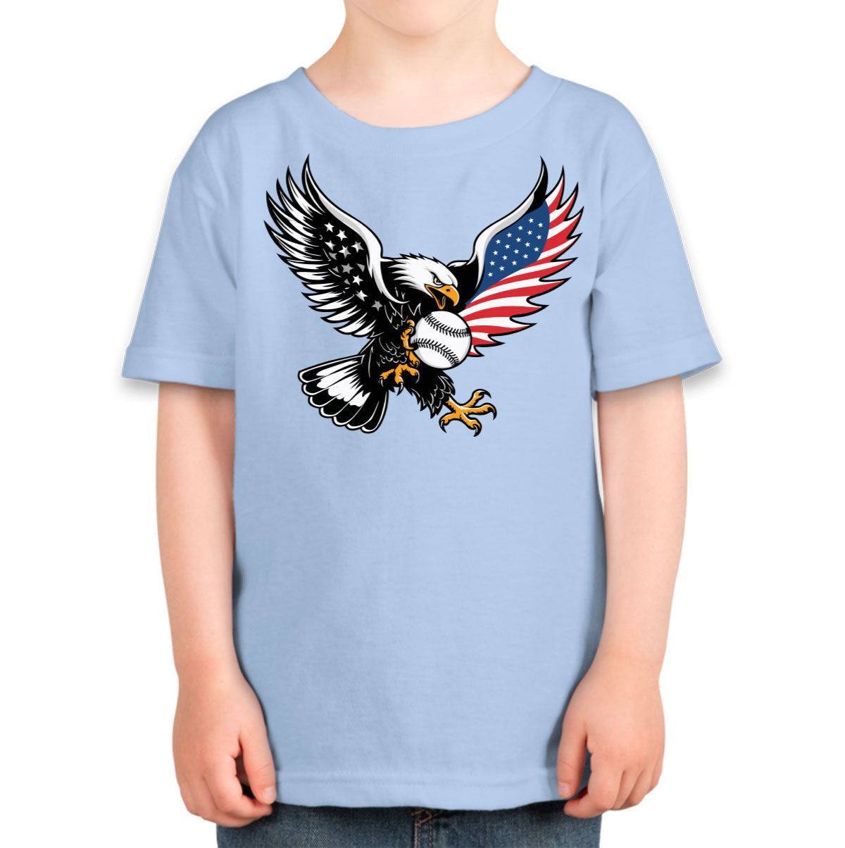 American Eagle Catching Baseball Toddler T-shirt