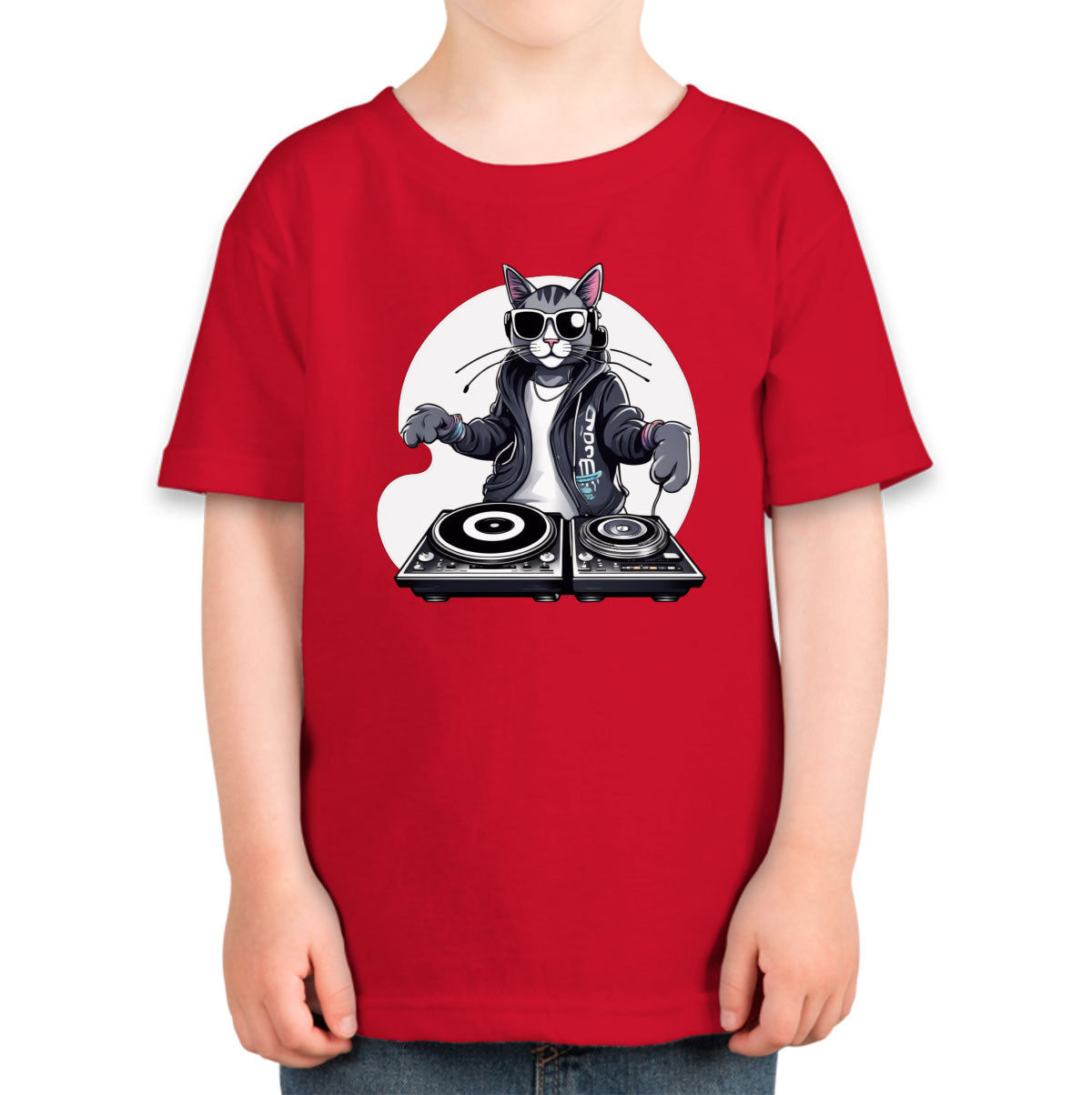 Cool Dj Cat Toddler T-shirt