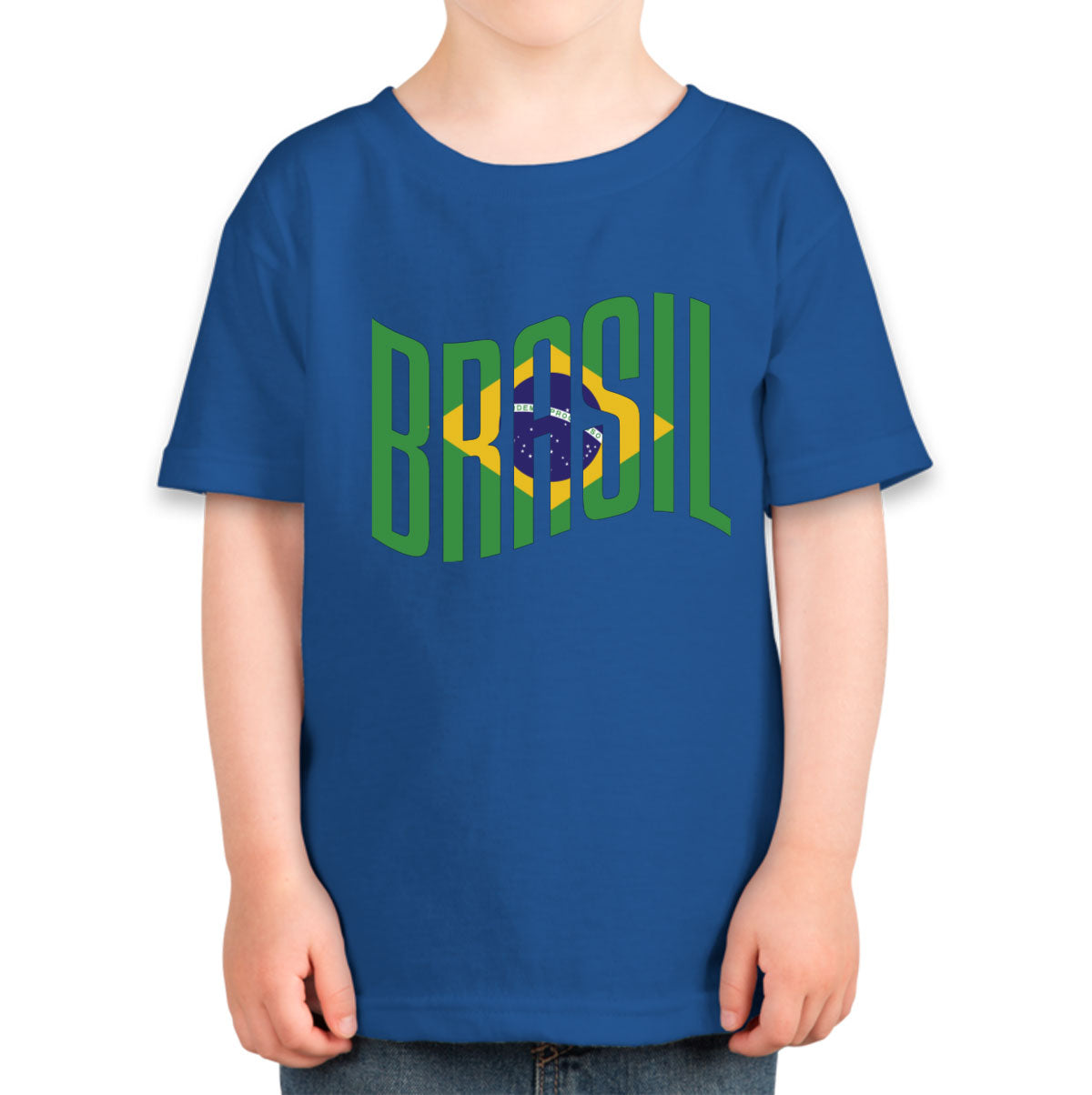 Brasil Typography With Brazil Flag Toddler T-shirt