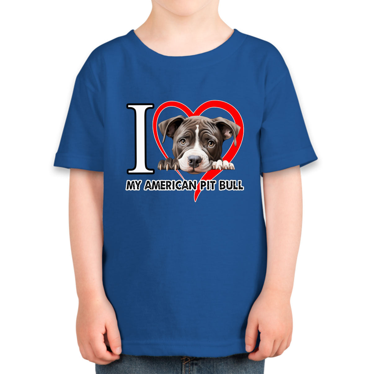 I Love My American Pitpull Dog Toddler T-shirt