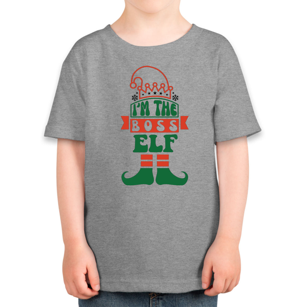 I'm The Boss Elf Christmas Toddler T-shirt